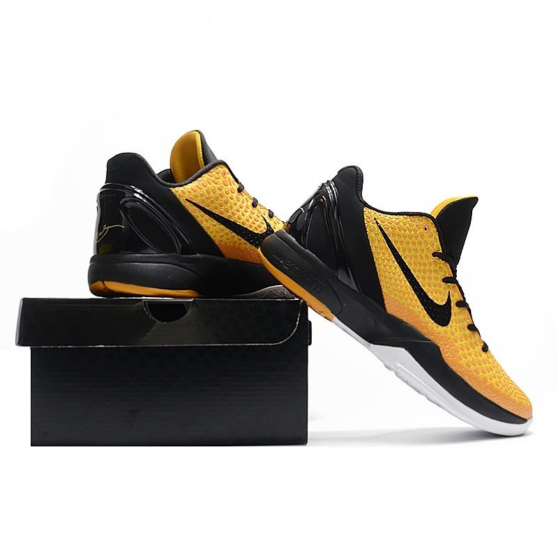 高品質 Air Zoom Kobe 6 黃色黑色運動鞋籃球鞋