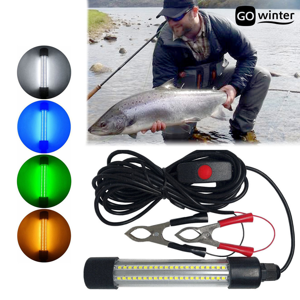 [摩卡運動]LED誘魚燈集魚燈聚魚燈捕魚燈電壓12-24v足瓦13W大鱷魚夾