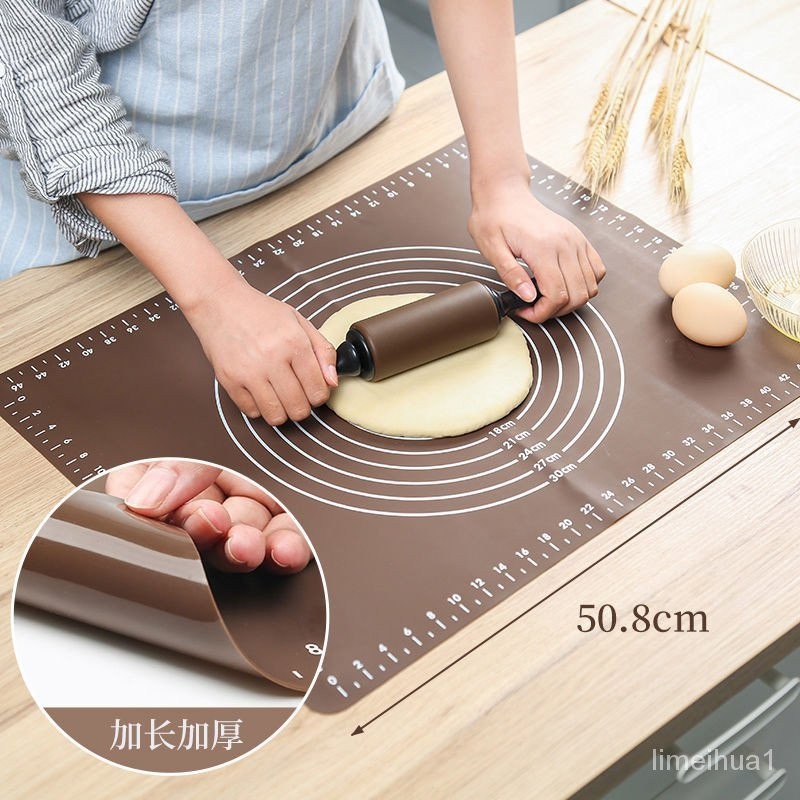 揉麵擀麵墊家用大號加厚矽膠烘焙工具墊防滑不粘和麵板案板擀麵杖