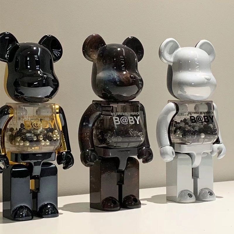 暴力熊 網紅bearbrick400%千秋2G空山桌面高 玩偶公仔潮擺件