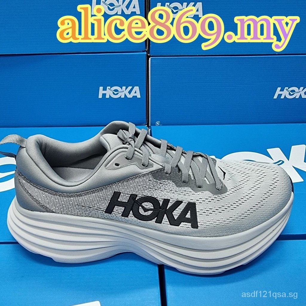 新款運動鞋 Hoka One Bondi 8 Wide (2E) 1127953Shms減震跑鞋灰色