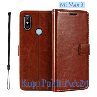 XIAOMI MI 適用於小米 Mi Max 3 翻蓋錢包手機皮套磁性翻蓋錢包外殼的 HP 手機殼
