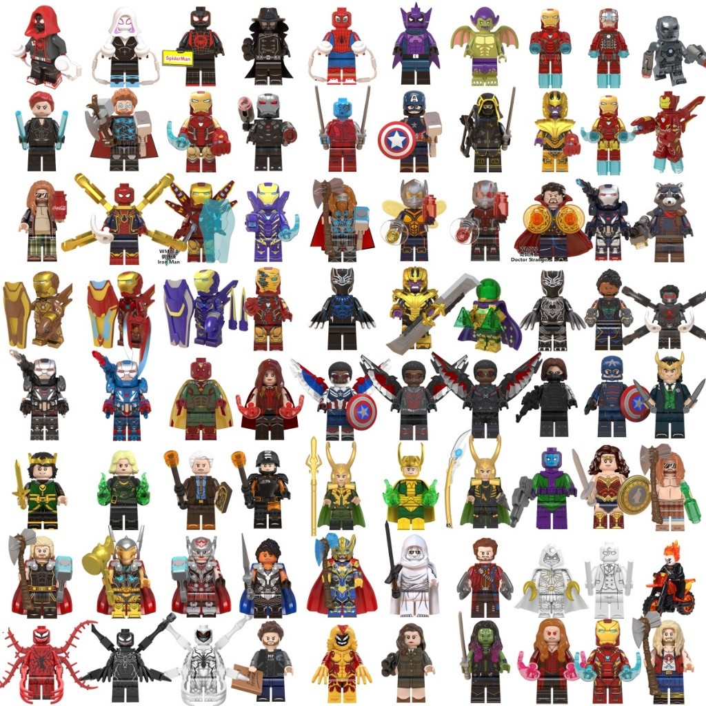 超級英雄公仔 漫威人偶 復仇者聯盟積木 雷神 鷹眼 蜘蛛人 鋼鐵人 美國隊長 奇異博士 蟻人 毒液 拼裝積木 手辦模型