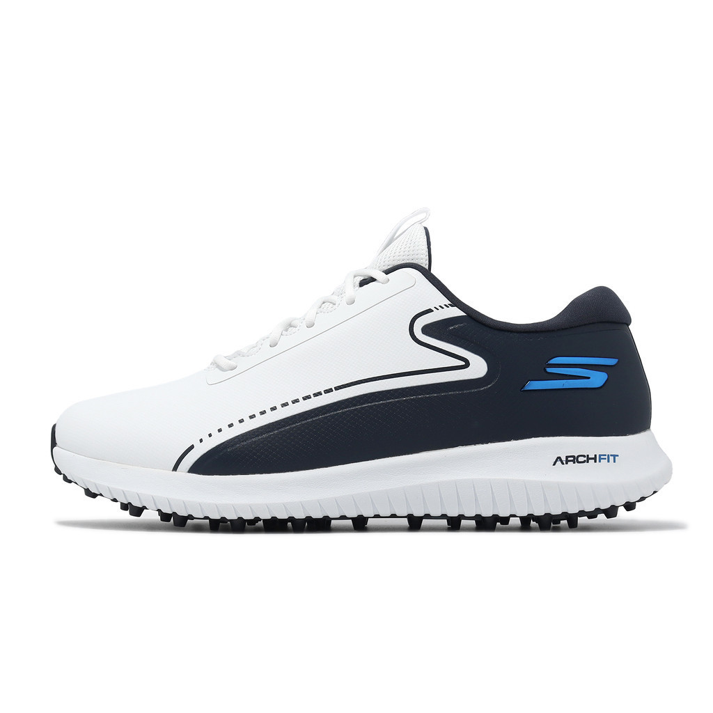 Skechers 高爾夫球鞋 Go Golf Max 3 白 深藍 防水 男鞋 高球 【ACS】 214080WNVB