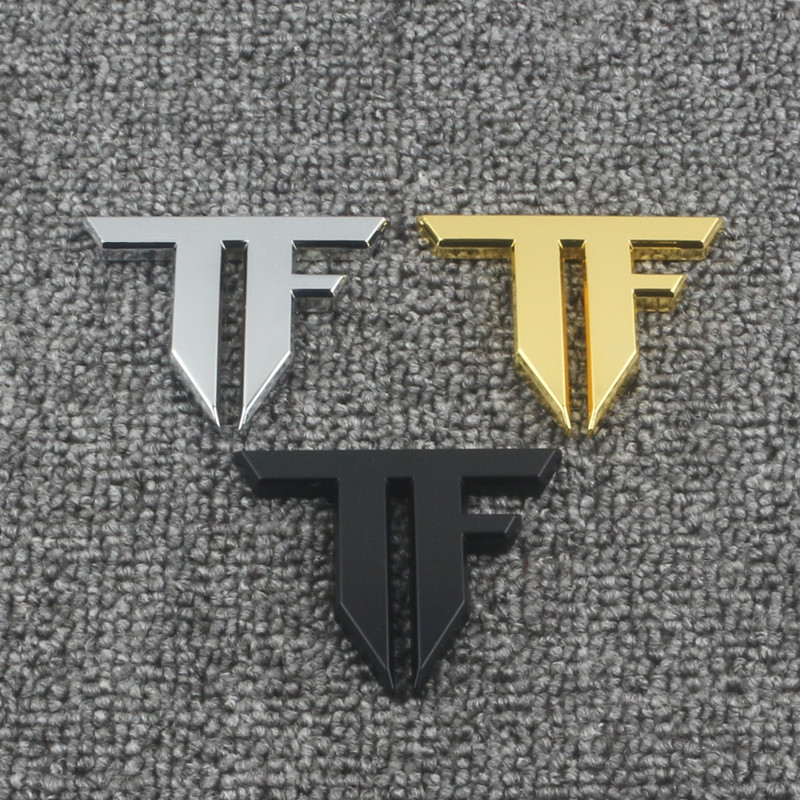 個性車標車貼汽車人標誌字母3D立體改裝變形金剛車標TF裝飾貼尾標