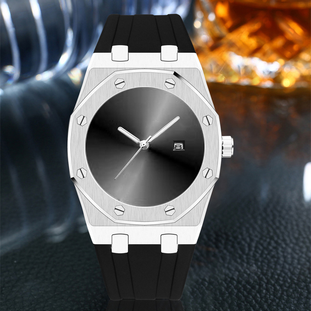 PINTIME品牌 2665光盤 矽膠 日曆 防水 石英 高級男士手錶