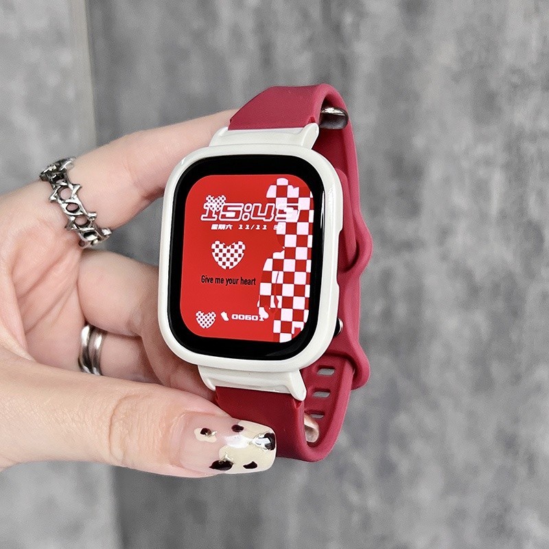 適用於Redmi Watch4智能手錶矽膠錶帶  小米手錶 紅米4 快拆錶帶  替換腕帶+保護殼