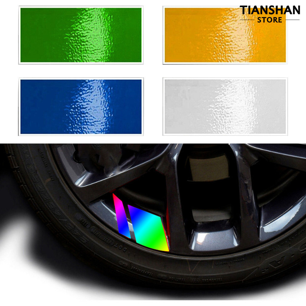 【風行汽配】反光車貼 汽車輪圈貼反光貼18寸-21寸裝飾貼6片裝線條貼
