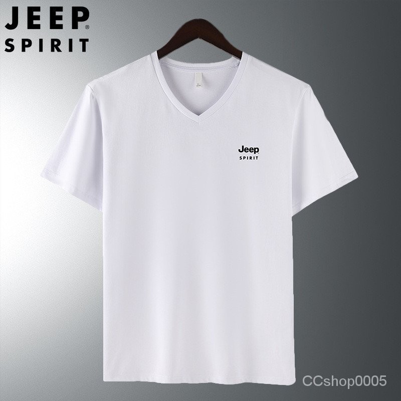 新品特價JEEP SPIRIT男士T恤短袖夏季薄款寬鬆短袖衣服運動休閒體恤7092