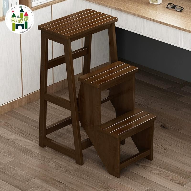 【精品傢具】家用摺疊樓梯多功能室內梯子凳簡易梯子椅子輕奢客廳置物架踏步梯