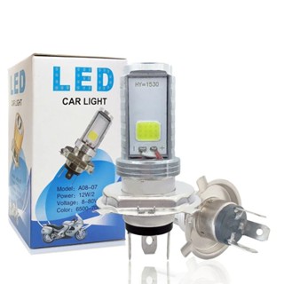 T19 和 H4 LED 頭燈摩托車桿(100% 燈)LED 頭燈白色