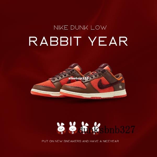 特價 Nike Dunk Low “Year of the Rabbit”兔年 橙棕 復古 滑板鞋FD4203-661