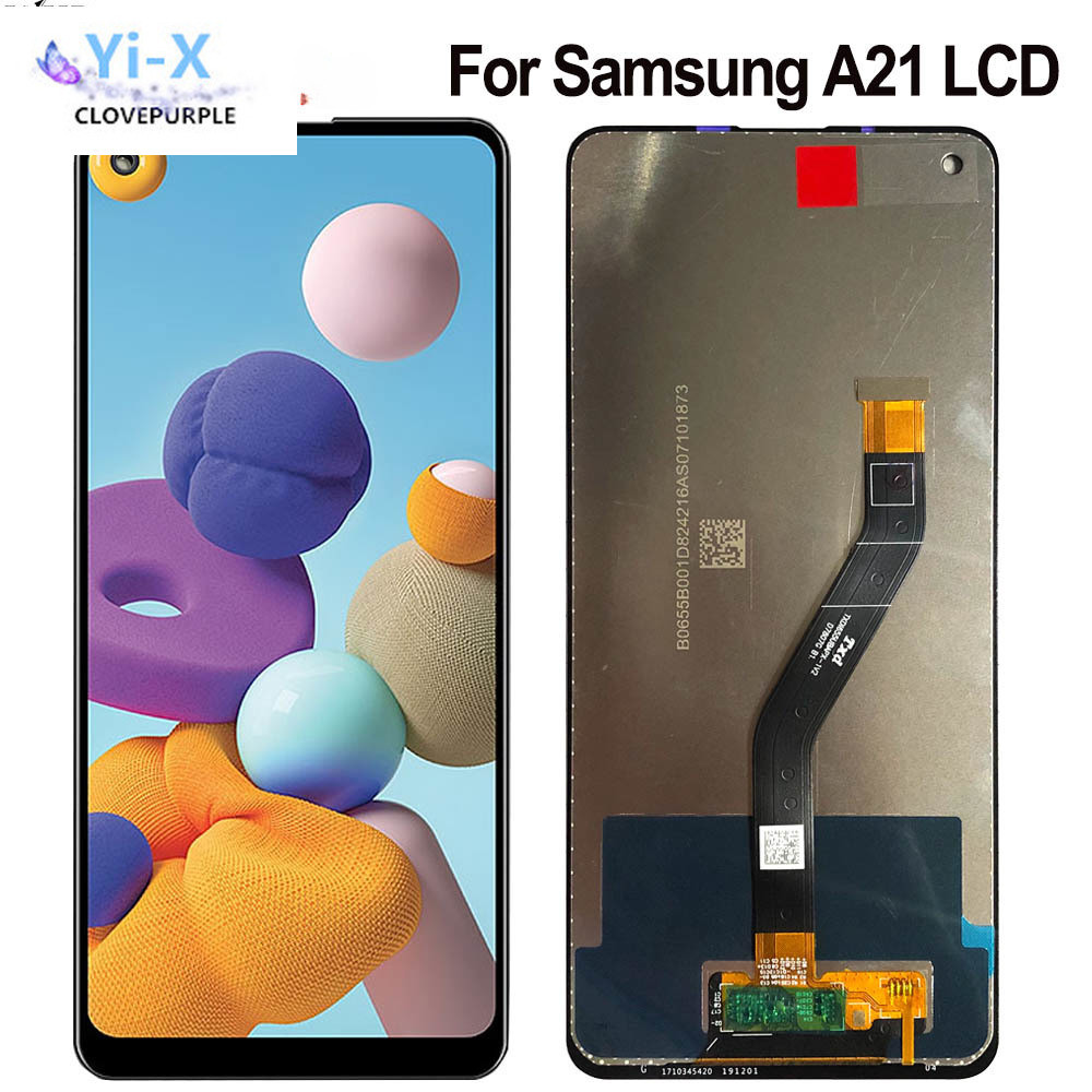 SAMSUNG 1x 適用於三星 Galaxy A21 LCD A215 顯示屏觸摸屏數字化儀組件適用於 A21 LCD