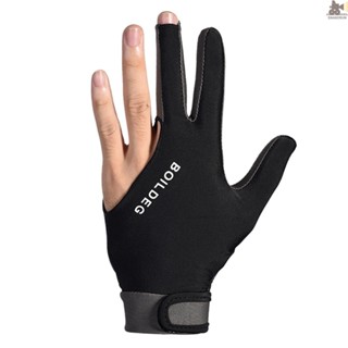 Snrx 台球手套防滑透氣球桿運動手套 3 指超彈性運動手套適合左手或右手