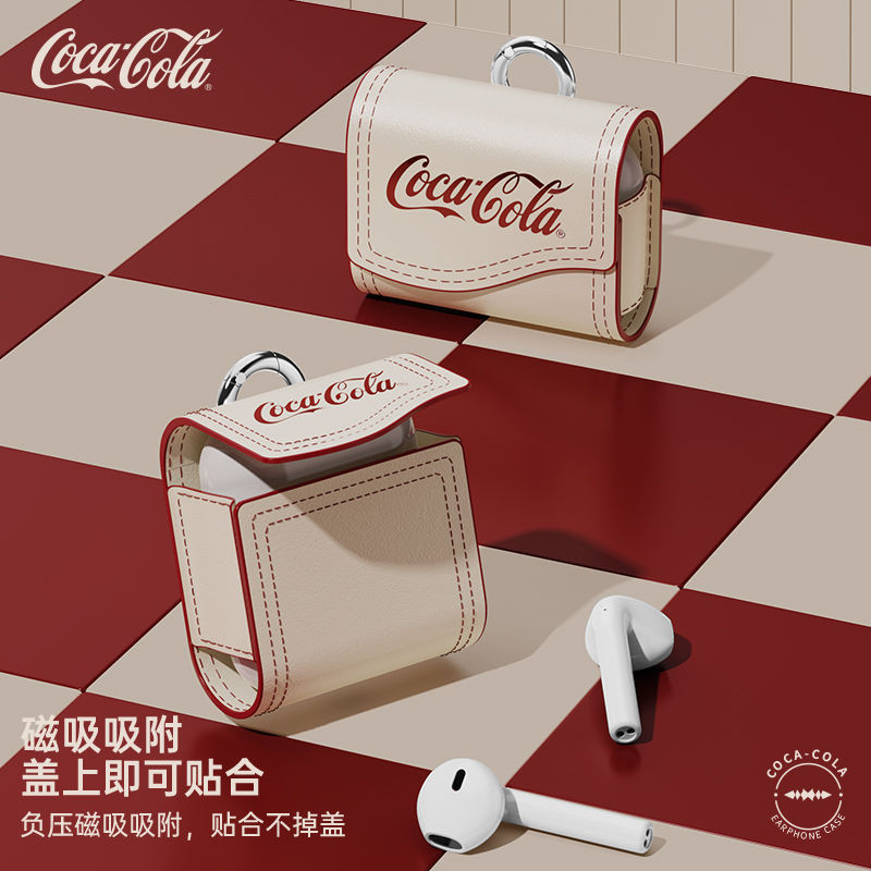 Coca-Cola可口可樂T06保護套AirPods1/2代蘋果 無線藍牙耳機套 防摔保護套