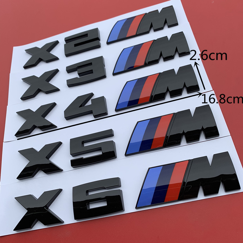 適用於寶馬M車標X2 X3 X4 X5 X6改裝X2M X3M X4M X5M X6M標誌尾標