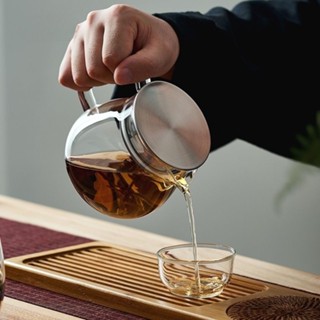 三禾🔹 高硼矽耐熱加厚防爆玻璃煮茶壺養生壺花茶壺可明火泡茶茶壺耐熱玻璃泡茶壺玻璃濾茶壺冷泡咖啡壺 手衝咖啡壺 🔹優選