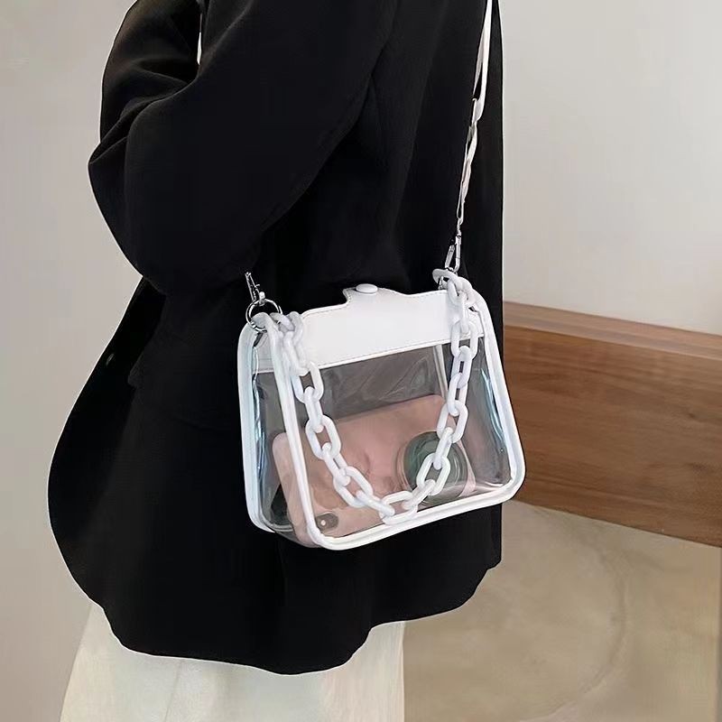 現貨⚡娃包⚡ 夏季小包包女新款透明pvc果凍包防水百搭少女兒童單肩 斜背包
