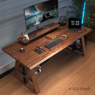 【✨廠家直銷✨】實木智慧電動升降桌 臺式輕奢電腦桌 工作臺辦公桌 家用升降書桌 升降邊桌子 伸降桌 升降電腦桌