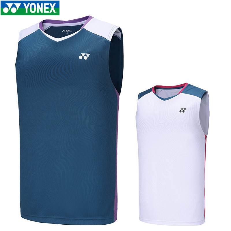 【新款現貨】yonex 球衣 羽球服 羽毛球衣 2024年新款YONEX尤尼克斯YY羽毛球服男女運動無袖背心上衣速乾