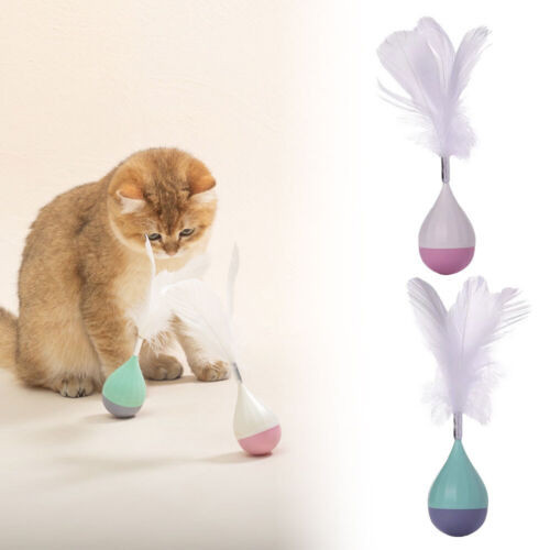 創新貓玩具羽毛搖擺貓益智玩具帶鈴鐺和羽毛