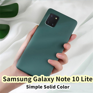 SAMSUNG 【超值】適用於三星 Galaxy Note 10 Lite 矽膠全保護殼直邊彩色手機殼保護套