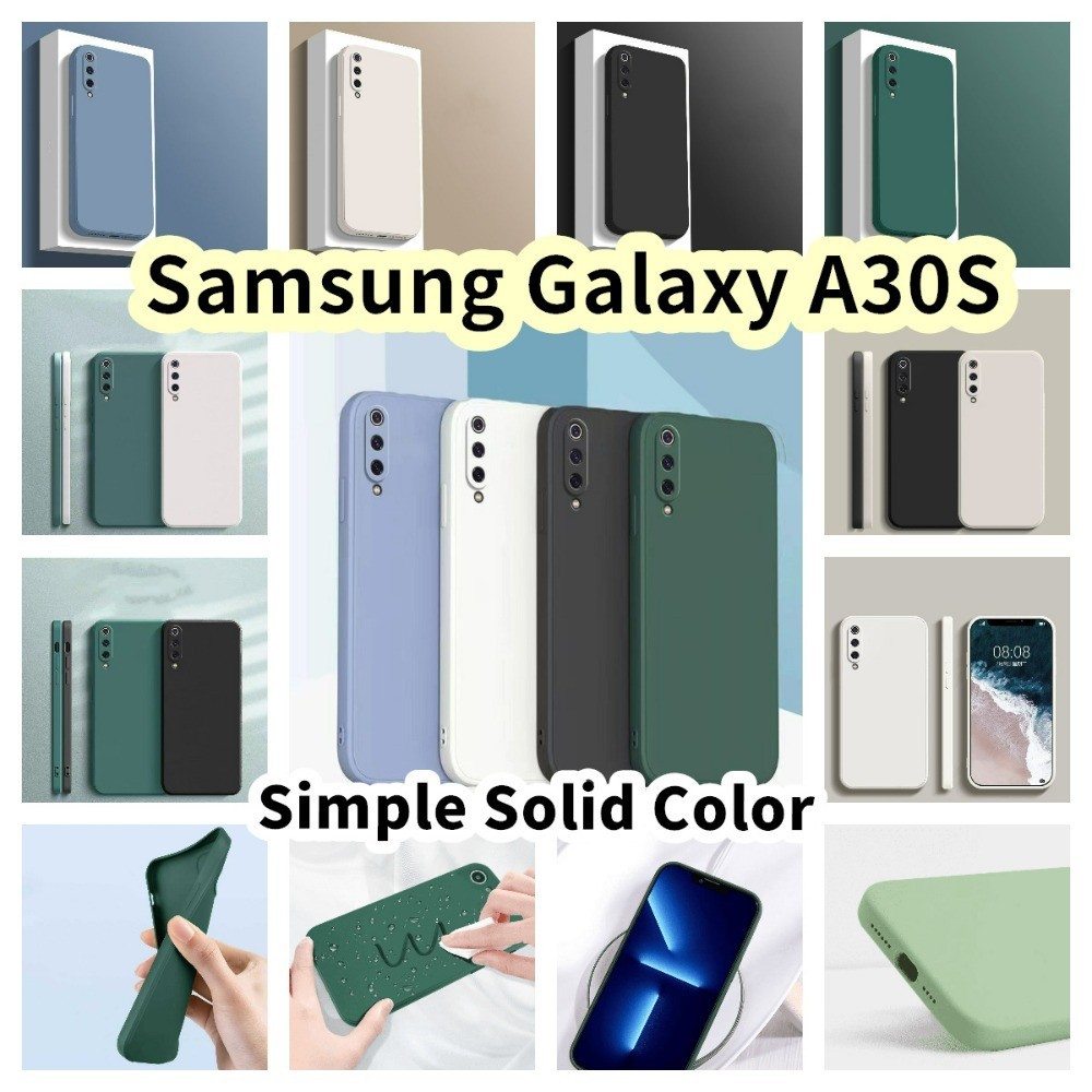 SAMSUNG 【Case Home】適用於三星 Galaxy A30S 矽膠全保護殼防指紋彩色手機殼保護套