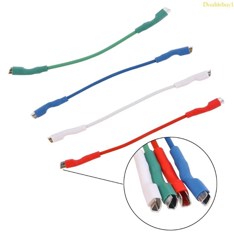 Dou 4 件銀引線接頭電線電纜 50 毫米用於 1 2-1 3 毫米針轉盤