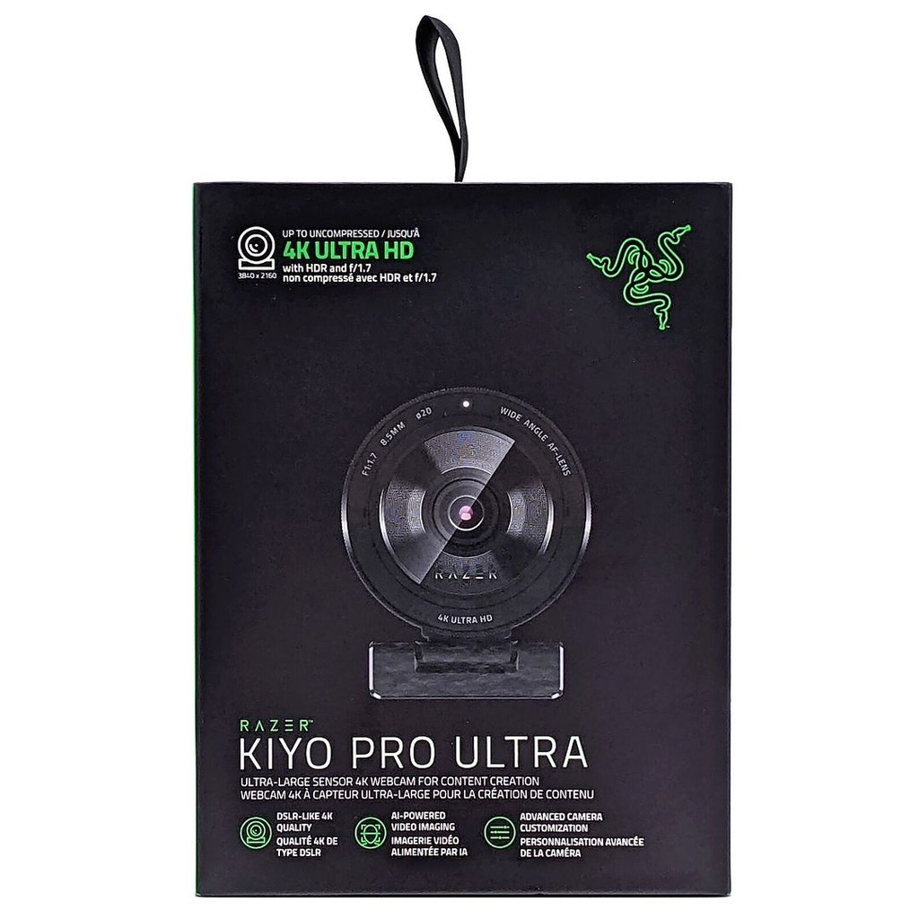 雷蛇 Razer Kiyo Pro Ultra (RZ19-04420) 超大感光元件 有線4K網路攝影機(平行進口)