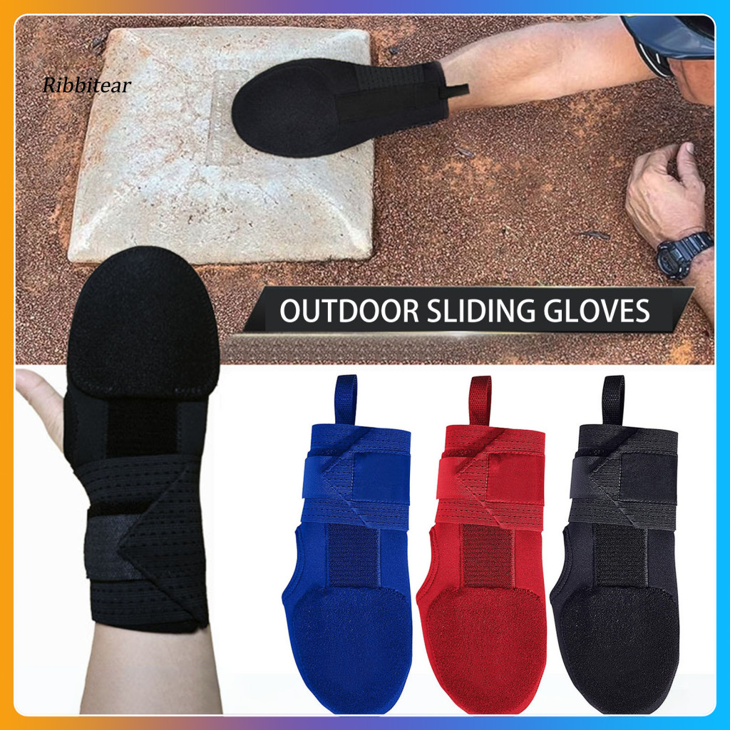  滑動手套戶外運動手套高級棒球壘球滑動手套帶可調節緊固件膠帶超厚手腕保護器,適用於南海終極保護