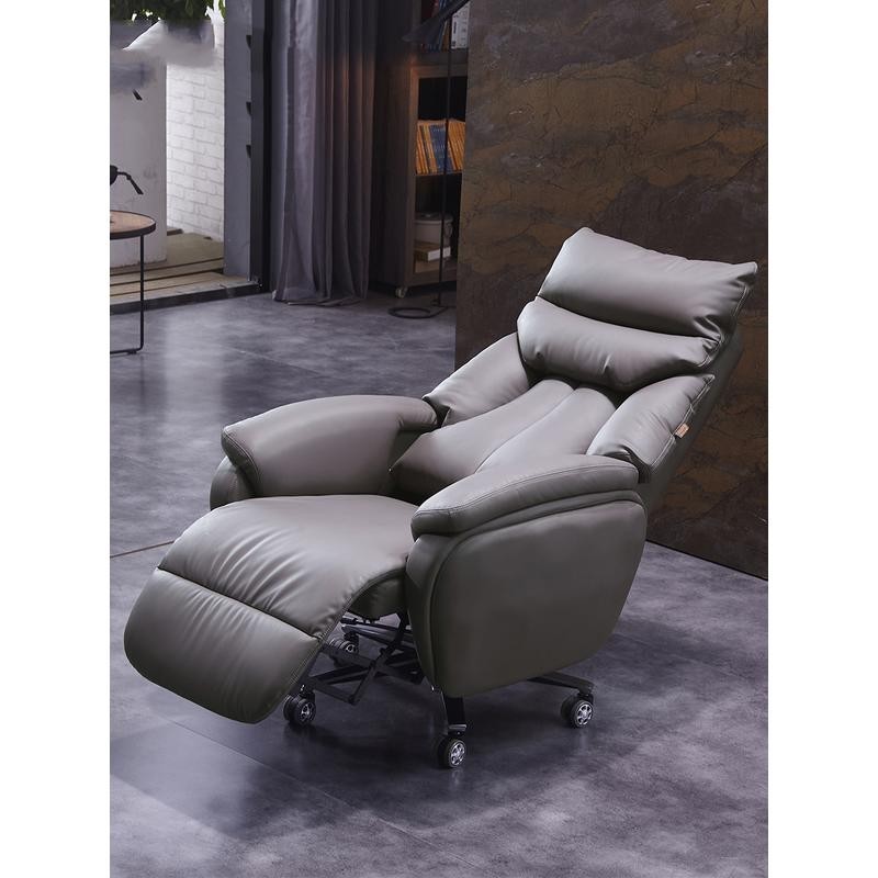 多功能雙控制電動老闆椅可躺家用辦公椅舒適高端電腦椅真皮大班椅