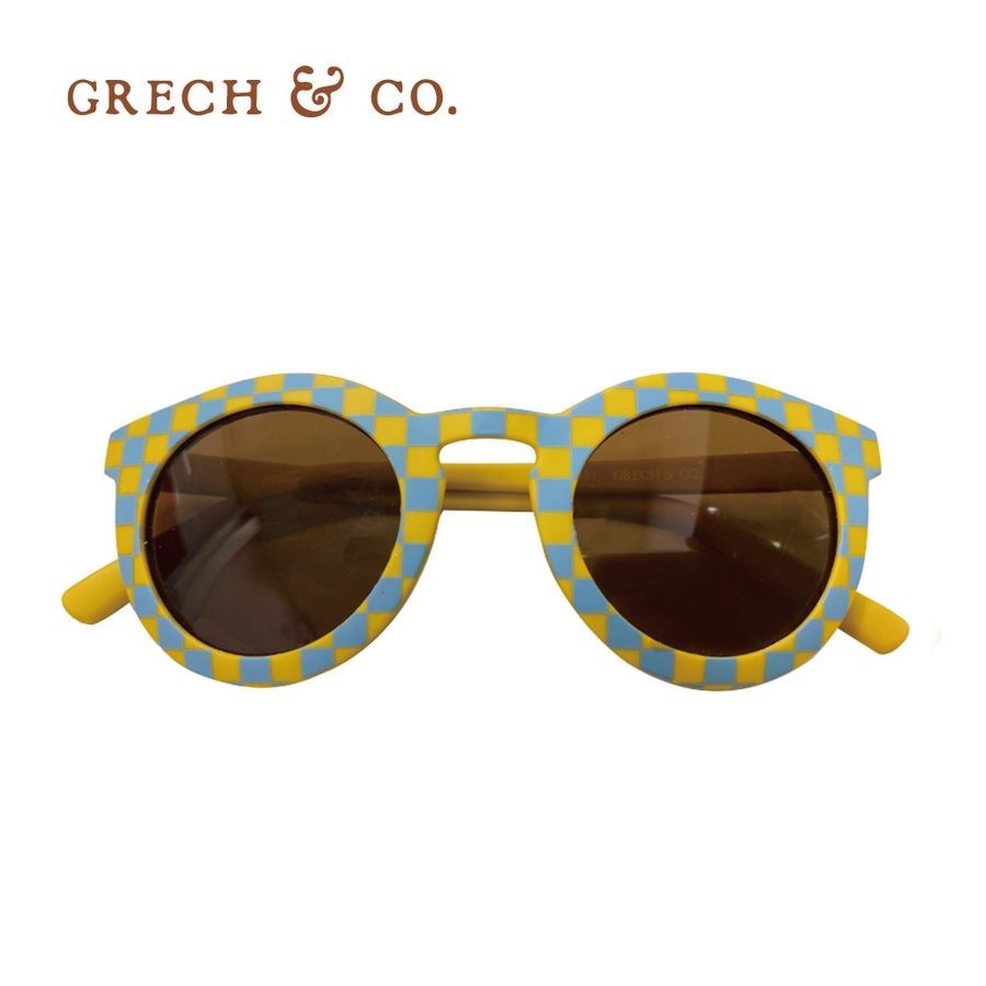 Grech&amp;Co.偏光太陽眼鏡v3/ 嬰兒/ 格紋黃 eslite誠品