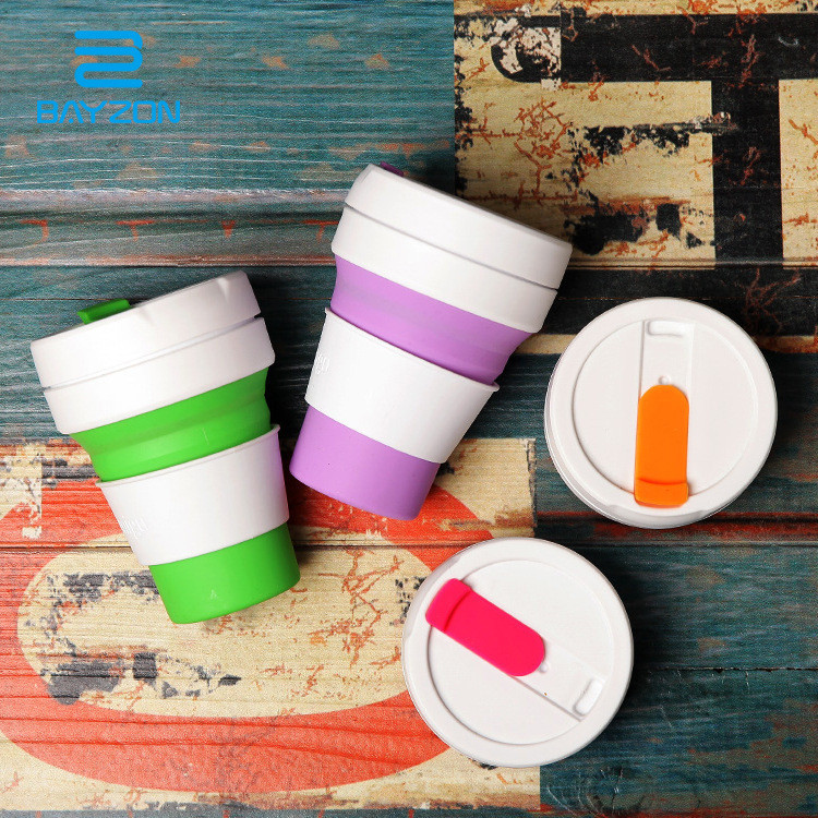 【客製化】【隨行杯】可訂製logo 摺疊杯 旅行 隨行杯 矽膠水杯 水壺 壓縮杯 環保 咖啡杯 素色