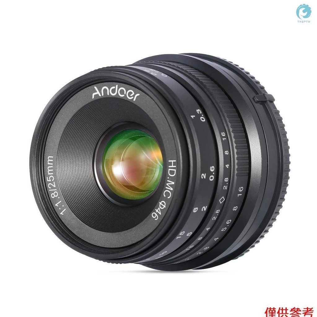 Andoer 25mm F1.8 APS-C 手動對焦相機鏡頭大光圈廣角更換 E 卡口無反光鏡相機 A7III/A9/N