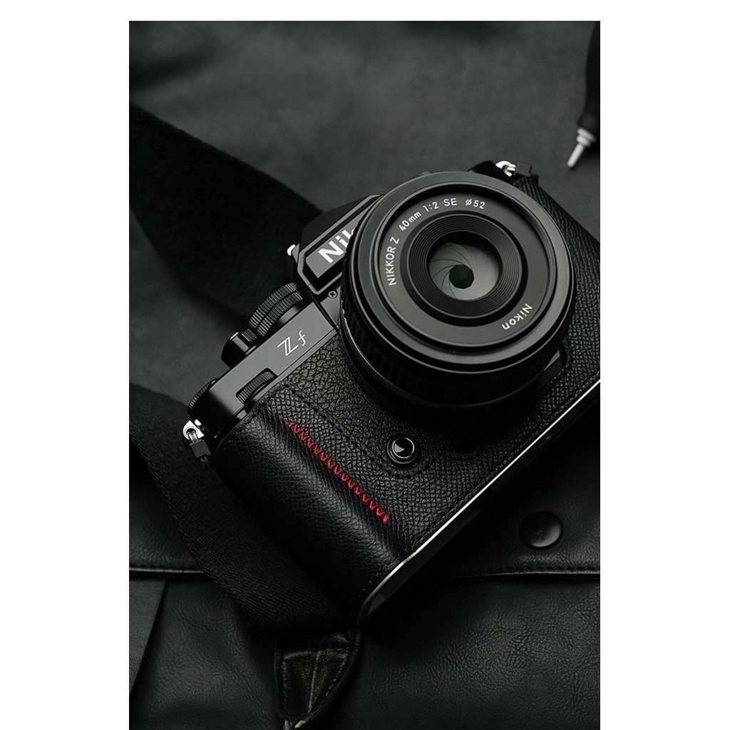 光影交錯|尼康ZF手柄相機皮套適用Nikon皮套zf底座相機保護殼配件簡約多彩配件