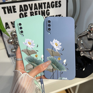 SAMSUNG 外殼三星A30S A50 A50S A70 A750 A7 2018手機殼直邊全蓋鏡頭矽膠減震新款軟殼T