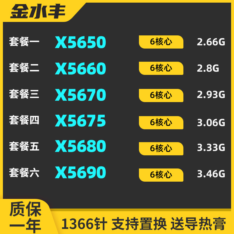 【商城品質 保固】至強X5650 X5660 X5670 X5675 X5680 X5690 CPU 1366針 速發