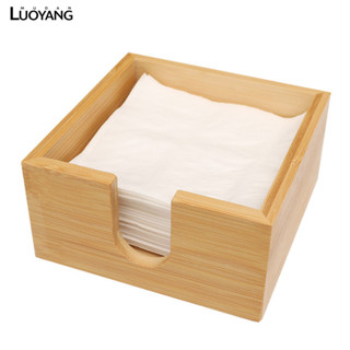 洛陽牡丹 桌面紙巾盒 方形竹製紙巾收納盒 餐巾紙盒 紙巾盒