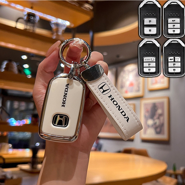 HONDA 本田汽車鑰匙套適用於本田思域 CRV BRV 城市雅閣 2014 至 2020 TPU 鑰匙包無鑰匙本田配件