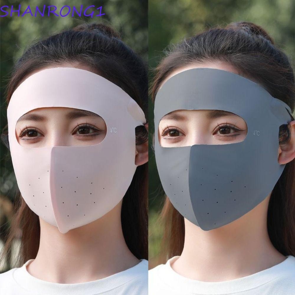 SHANRONG1基尼面具,無痕抗紫外線冰絲防曬面膜,戶外面罩釣魚面膜防曬駕駛面罩女士/女孩