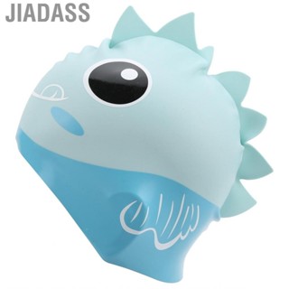 Jiadass 兒童游泳帽游泳帽矽膠防水兒童卡通泳池潛水護耳