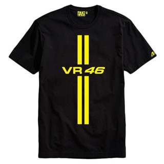 范倫鐵諾 Valentino Rossi Vr 46 休閒短袖上衣印花棉質男士 T 恤加大碼生日禮物