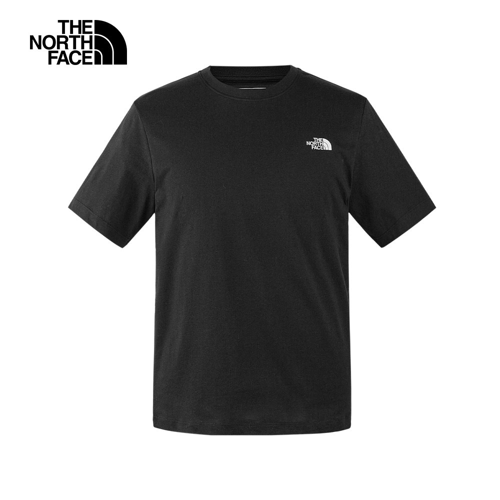 The North Face北面男款黑色吸濕排汗透氣休閒短袖T恤｜89QVJK3