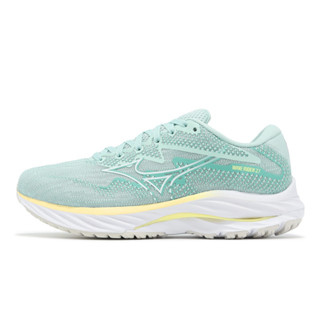 Mizuno 慢跑鞋 Wave Rider 27 超寬楦 藍 黃 反光 美津濃 女鞋 【ACS】 J1GD2306-74