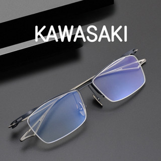 [TOTU眼鏡]金屬框眼鏡 川崎和男Kawasaki 純鈦眼鏡框 超輕半框男士眼鏡架ACT-FOUR日係複古文藝近視眼鏡