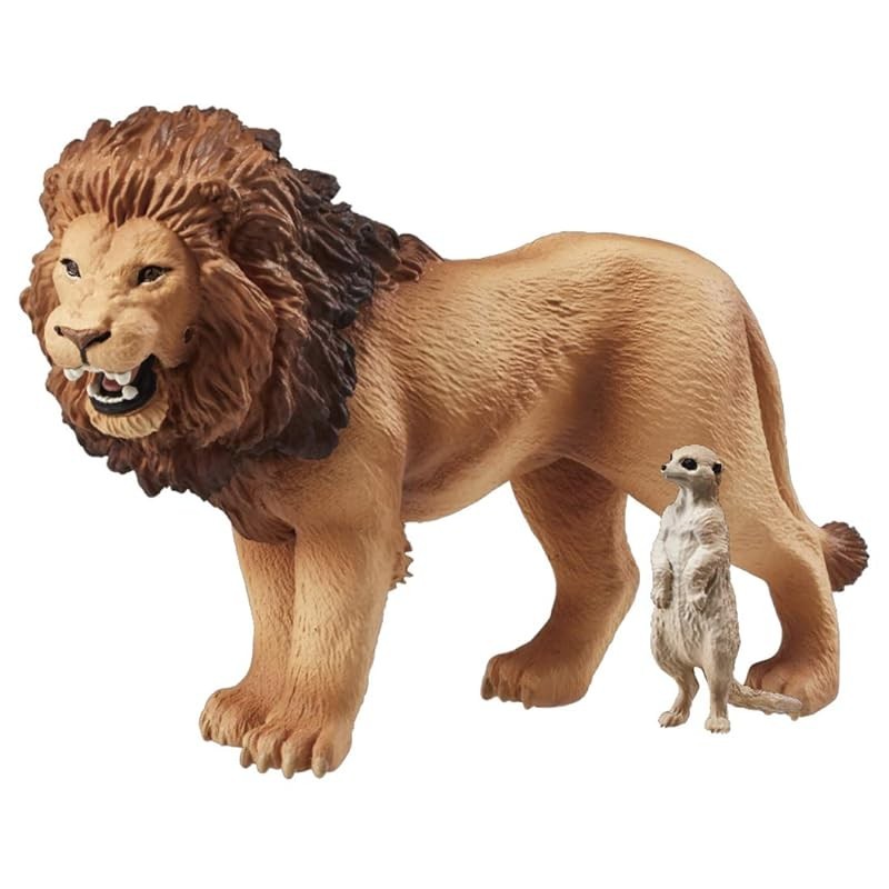 Takara Tomy Ania AS-01 Lion (with Meerkat) 动物恐龙玩具 3 岁及以上