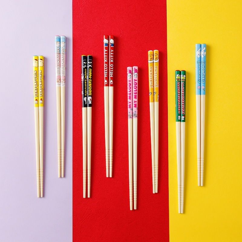 Hello Kitty筷子兒童家用竹製筷子可愛防黴單人創意卡通筷子網紅