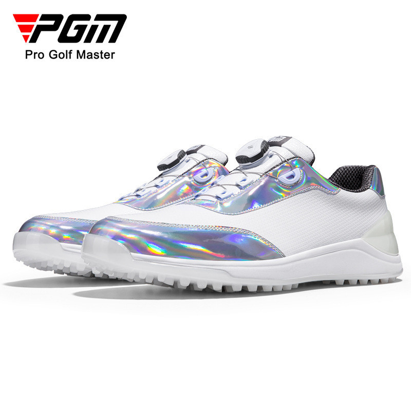 PGM 高爾夫鞋子男 七彩鐳射設計 旋鈕鞋帶 軟底運動鞋 防側滑鞋釘 XZ258