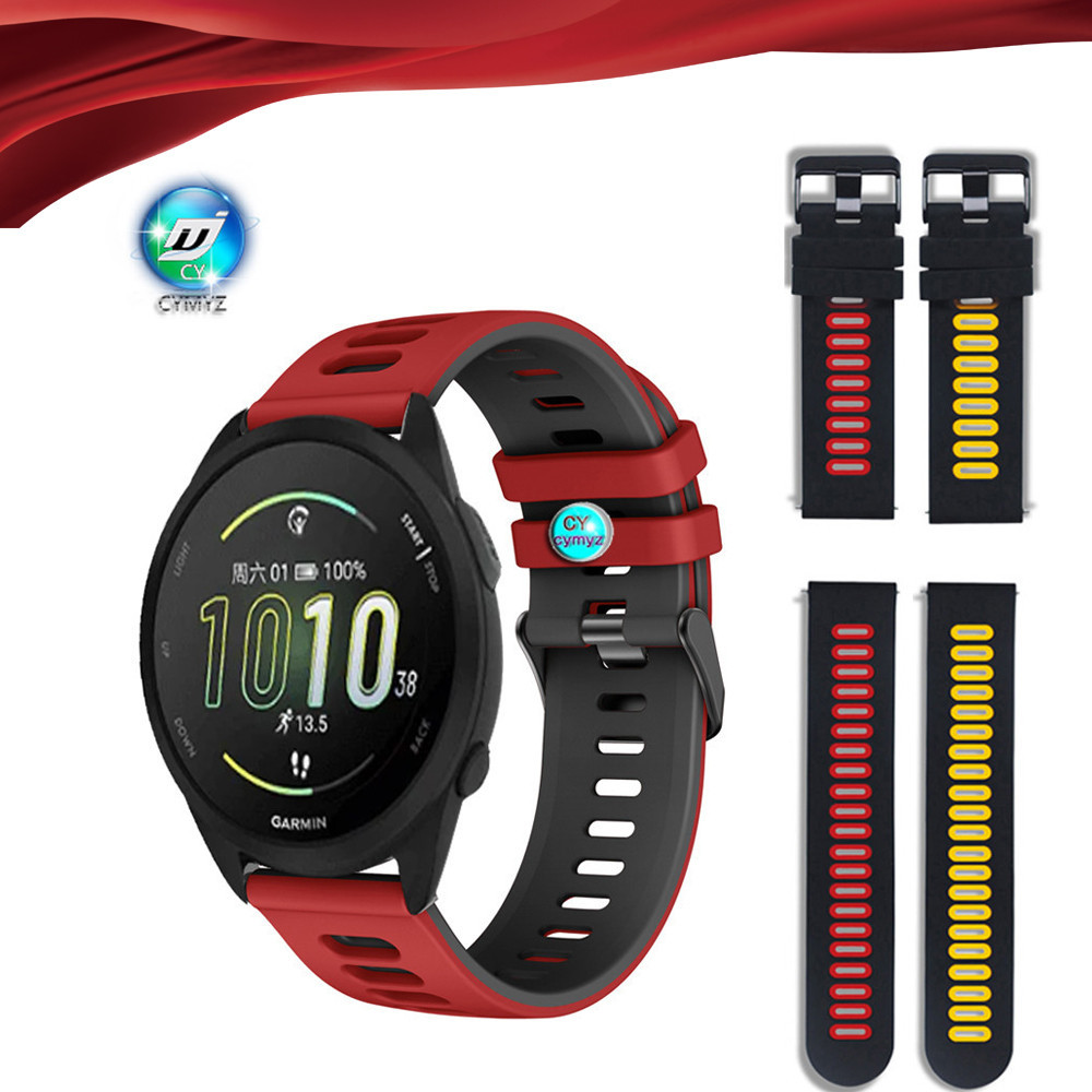 Garmin Forerunner 165 音樂錶帶 Garmin Forerunner 165 矽膠錶帶運動腕帶