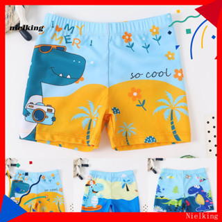 [NK] 男孩沙灘短褲超柔軟透氣可愛時尚兒童卡通印花泳裝夏季沙灘褲
